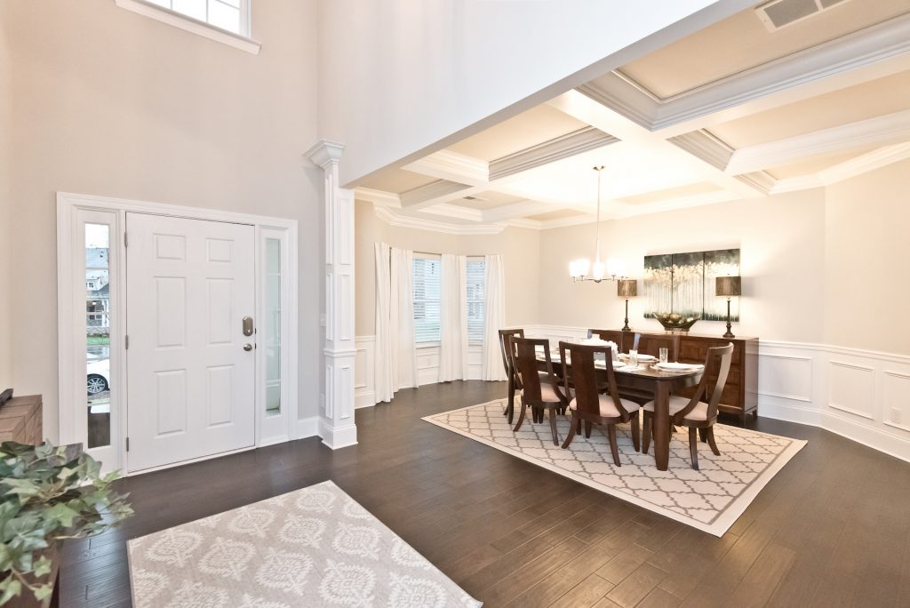 a formal dining room in a home from Kerley Family Homes